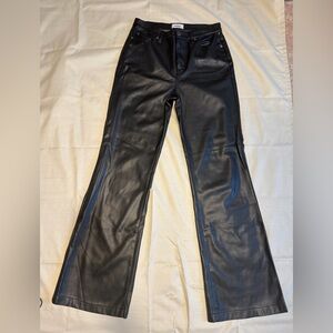 Pistola Black Faux Leather Pants - Size 28